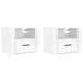Wall-mounted Bedside Cabinets 2 Pcs High Gloss White