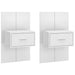 Wall-mounted Bedside Cabinets 2 Pcs High Gloss White Nobkna