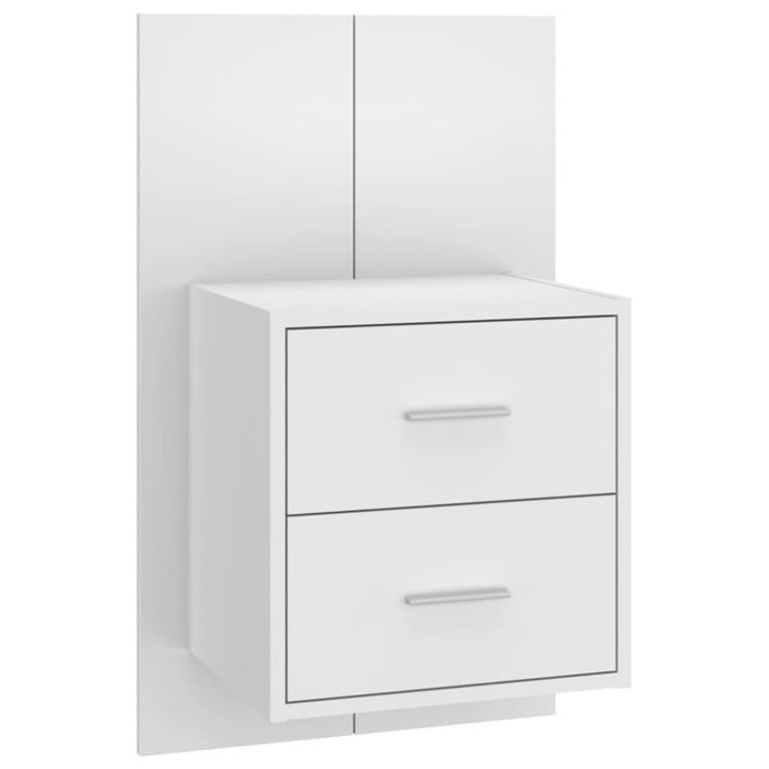 Wall-mounted Bedside Cabinets 2 Pcs High Gloss White Noobbx