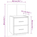 Wall-mounted Bedside Cabinets 2 Pcs High Gloss White Noobbx