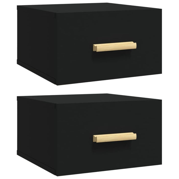 Wall-mounted Bedside Cabinets 2 Pcs Black 35x35x20 Cm Noxnti