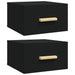 Wall-mounted Bedside Cabinets 2 Pcs Black 35x35x20 Cm Noxnti