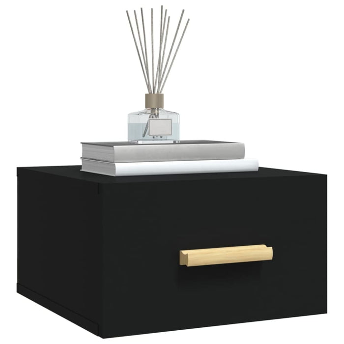 Wall-mounted Bedside Cabinets 2 Pcs Black 35x35x20 Cm Noxnti