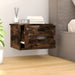 Wall-mounted Bedside Cabinets 2 Pcs Smoked Oak 41.5x36x28cm