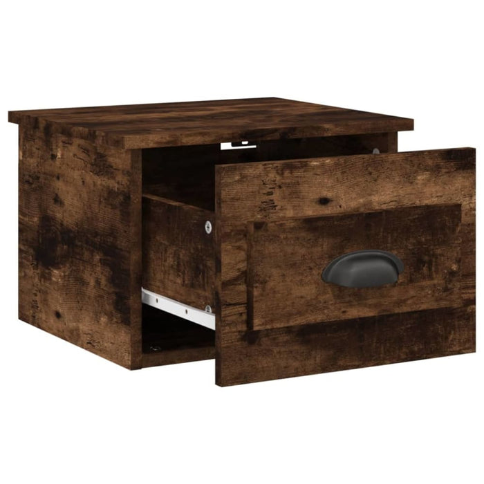 Wall-mounted Bedside Cabinets 2 Pcs Smoked Oak 41.5x36x28cm