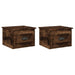 Wall-mounted Bedside Cabinets 2 Pcs Smoked Oak 41.5x36x28cm