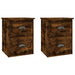 Wall-mounted Bedside Cabinets 2 Pcs Smoked Oak 41.5x36x53cm
