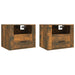 Wall-mounted Bedside Cabinets 2 Pcs Smoked Oak 50x36x40 Cm