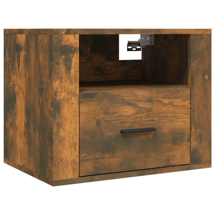 Wall-mounted Bedside Cabinets 2 Pcs Smoked Oak 50x36x40 Cm