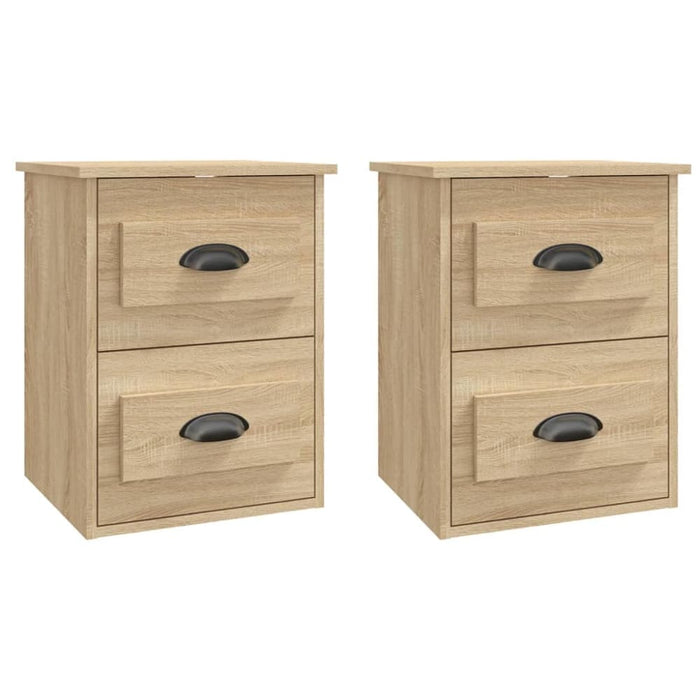 Wall-mounted Bedside Cabinets 2 Pcs Sonoma Oak 41.5x36x53cm