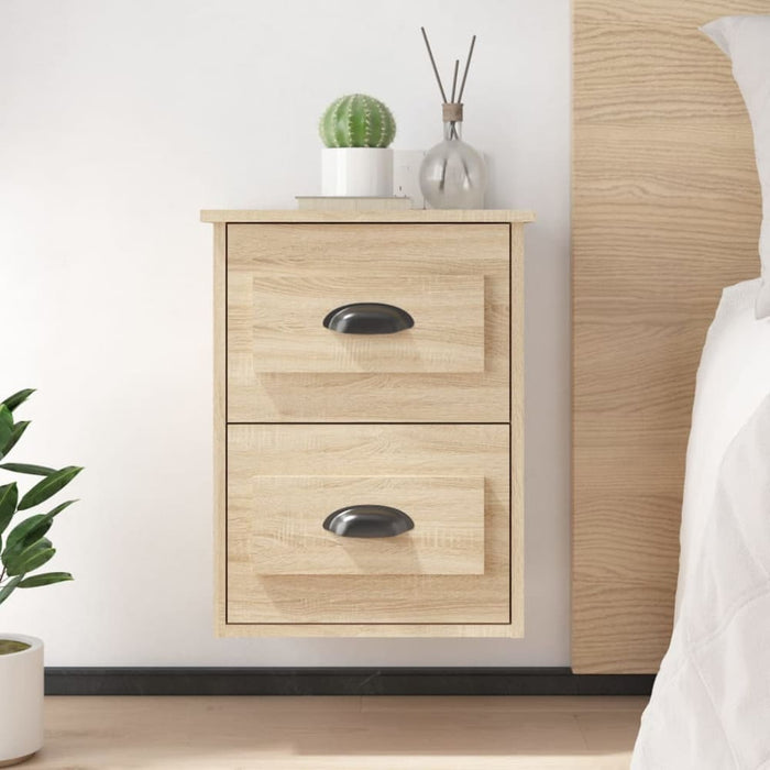 Wall-mounted Bedside Cabinets 2 Pcs Sonoma Oak 41.5x36x53cm