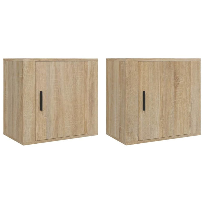 Wall-mounted Bedside Cabinets 2 Pcs Sonoma Oak 50x30x47 Cm