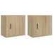 Wall-mounted Bedside Cabinets 2 Pcs Sonoma Oak 50x30x47 Cm