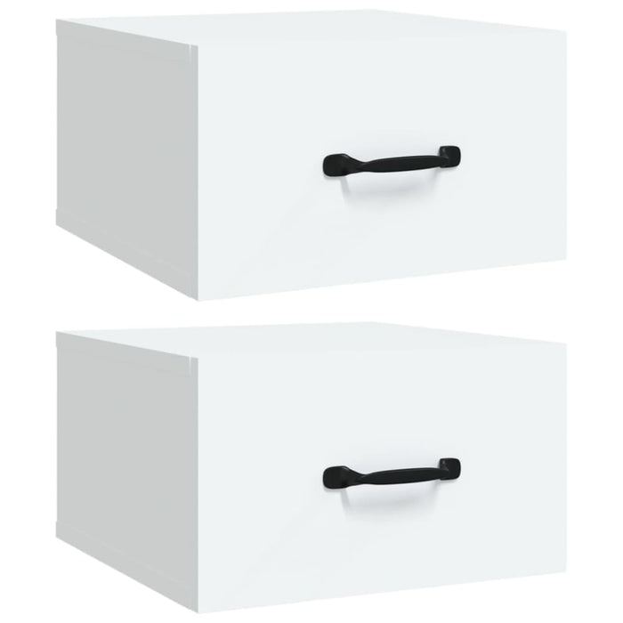 Wall-mounted Bedside Cabinets 2 Pcs White 35x35x20 Cm Noxnpt