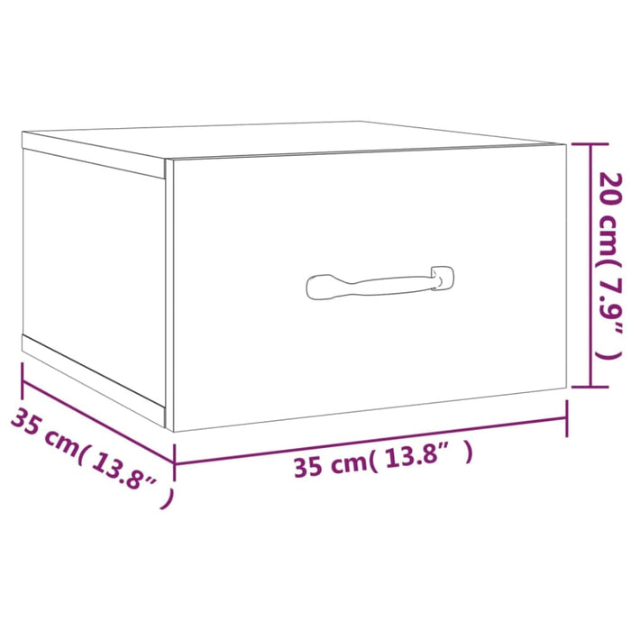 Wall-mounted Bedside Cabinets 2 Pcs White 35x35x20 Cm Noxnpt