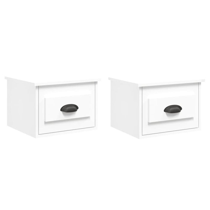 Wall-mounted Bedside Cabinets 2 Pcs White 41.5x36x28cm