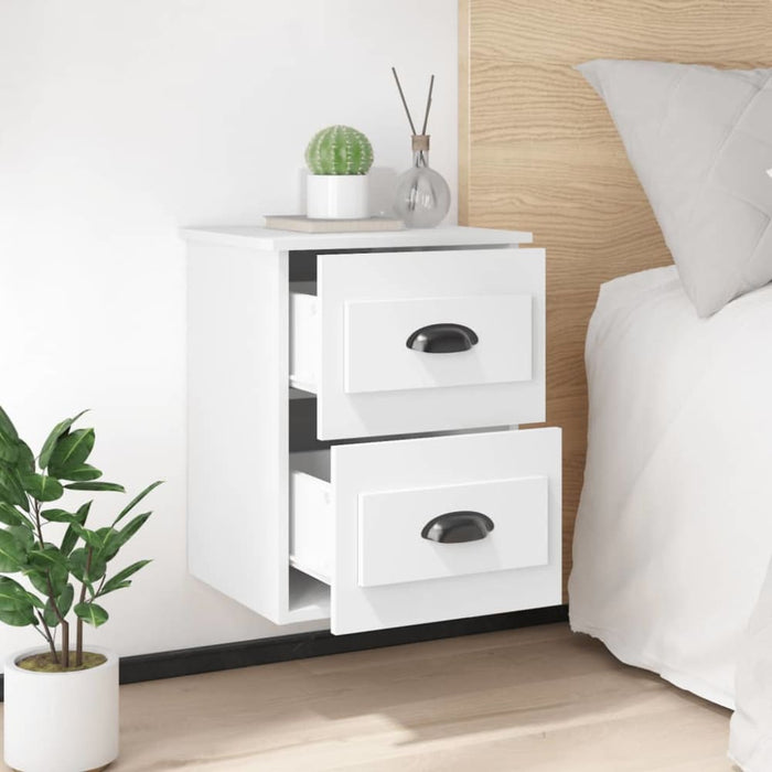 Wall-mounted Bedside Cabinets 2 Pcs White 41.5x36x53cm