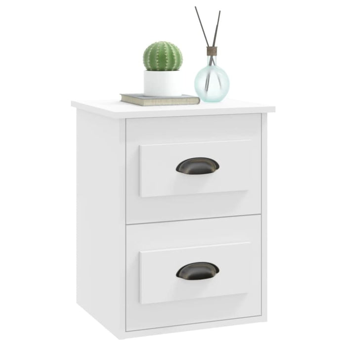 Wall-mounted Bedside Cabinets 2 Pcs White 41.5x36x53cm
