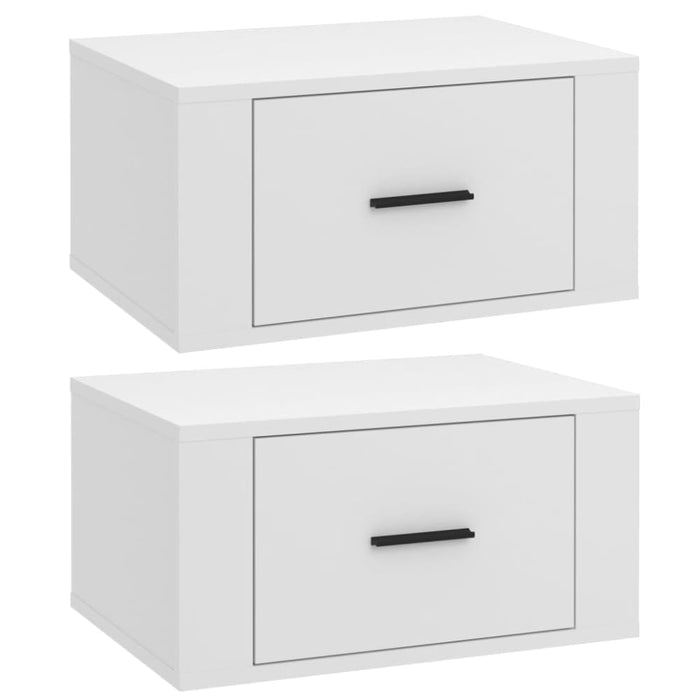 Wall-mounted Bedside Cabinets 2 Pcs White 50x36x25 Cm Nolnao