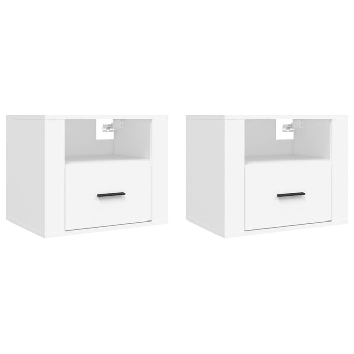 Wall-mounted Bedside Cabinets 2 Pcs White 50x36x40 Cm Nolnno