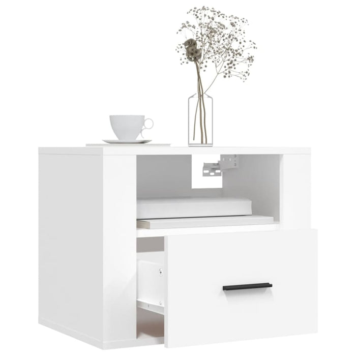 Wall-mounted Bedside Cabinets 2 Pcs White 50x36x40 Cm Nolnno
