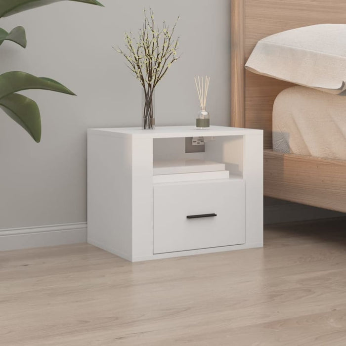 Wall-mounted Bedside Cabinets 2 Pcs White 50x36x40 Cm Nolnno