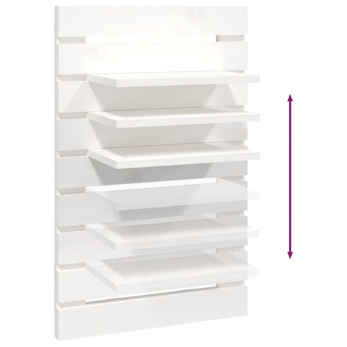 Wall-mounted Bedside Shelves 2 Pcs White Solid Wood Pine