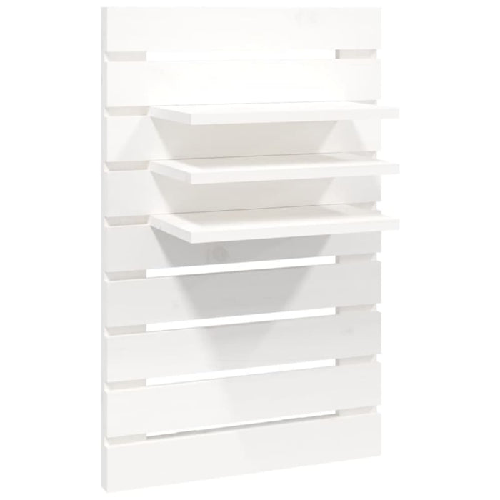 Wall-mounted Bedside Shelves 2 Pcs White Solid Wood Pine