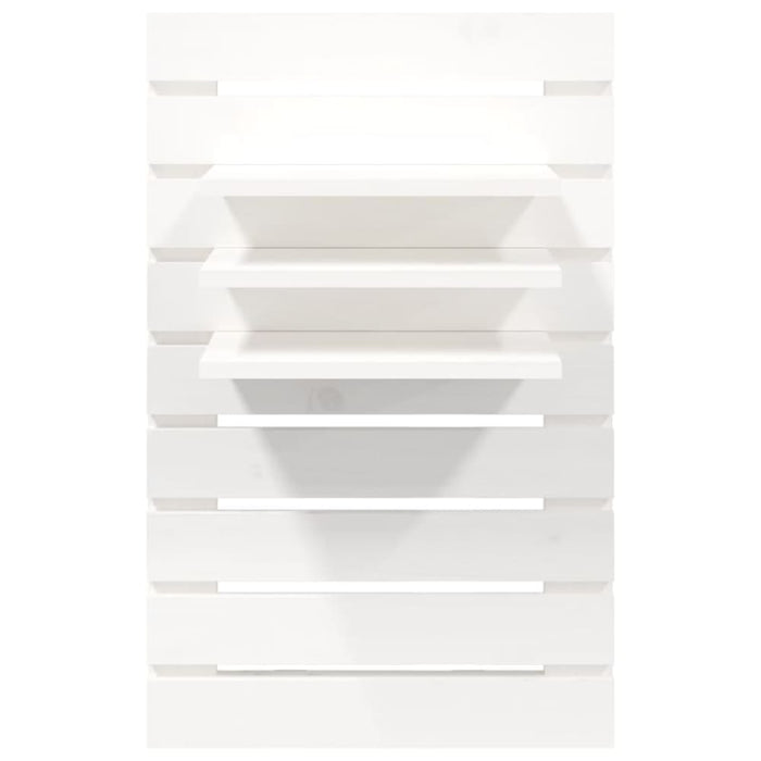 Wall-mounted Bedside Shelves 2 Pcs White Solid Wood Pine