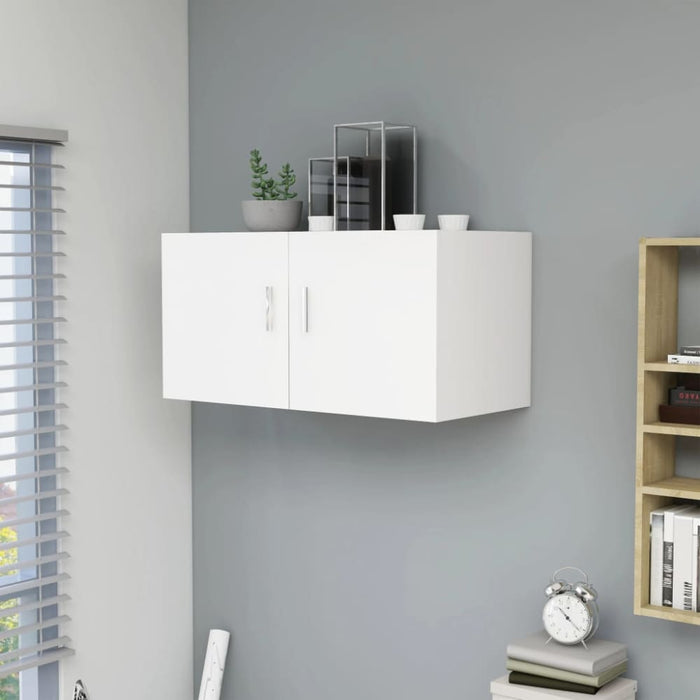 Wall Mounted Cabinet White 80x39x40 Cm Chipboard Nbxikp