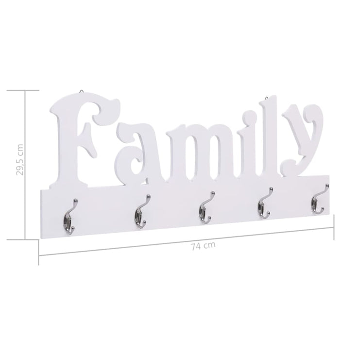 Wall Mounted Coat Rack Family 74x29.5 Cm Xnaxap