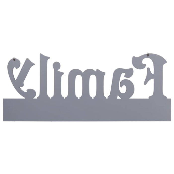 Wall Mounted Coat Rack Family Grey 74x29.5 Cm Xnaxal