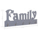 Wall Mounted Coat Rack Family Grey 74x29.5 Cm Xnaxal