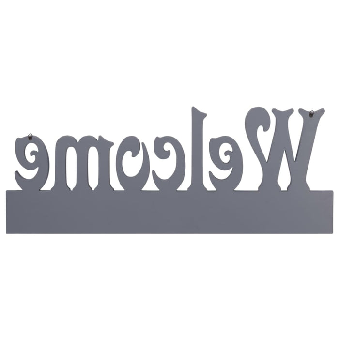 Wall Mounted Coat Rack Welcome Grey 74x29.5 Cm Xnaxan