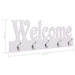 Wall Mounted Coat Rack Welcome White 74x29.5 Cm Xnaxai