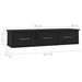 Nz Local Stock-wall-mounted Drawer Shelf Black Chipboard