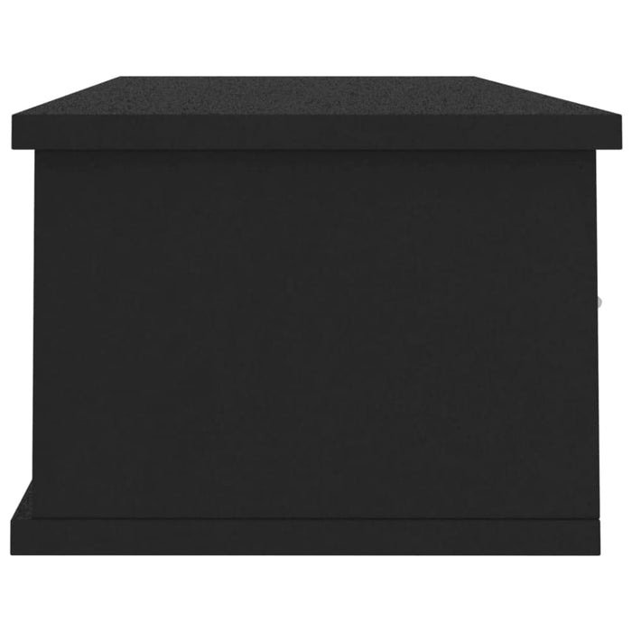 Nz Local Stock-wall-mounted Drawer Shelf Black Chipboard