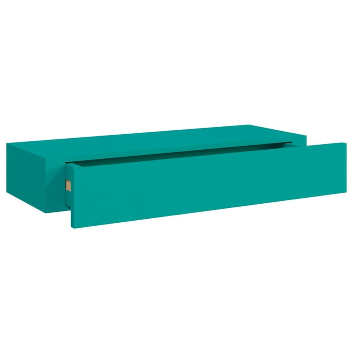 Wall-mounted Drawer Shelf Blue Mdf Ttbxli