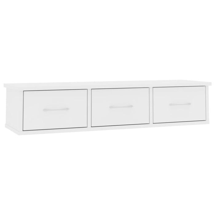 Wall-mounted Drawer Shelf White 88x26x18.5 Cm Chipboard
