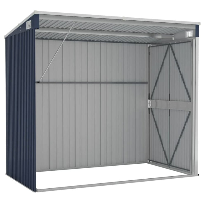 Wall-mounted Garden Shed Anthracite 118x194x178 Cm Steel