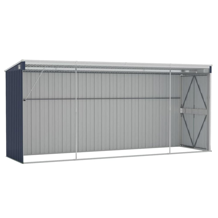 Wall-mounted Garden Shed Anthracite 118x382x178 Cm Steel