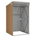 Wall-mounted Garden Shed Brown 118x100x178 Cm Galvanised