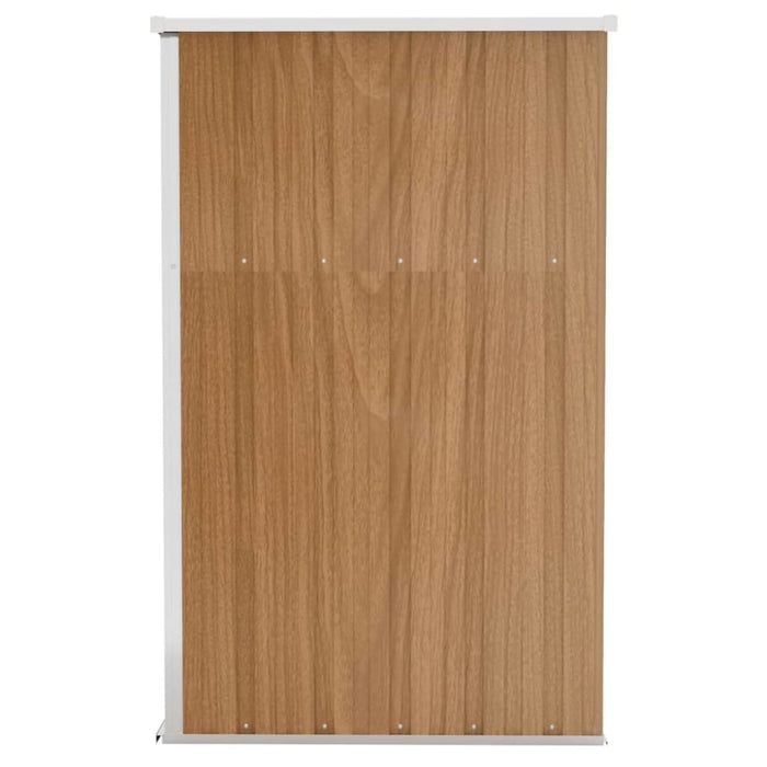 Wall-mounted Garden Shed Brown 118x100x178 Cm Galvanised