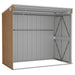 Wall-mounted Garden Shed Brown 118x194x178 Cm Galvanised
