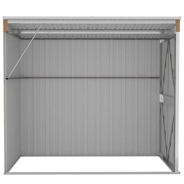 Wall-mounted Garden Shed Brown 118x194x178 Cm Galvanised