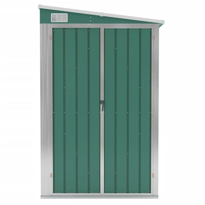 Wall-mounted Garden Shed Green 118x382x178 Cm Galvanised