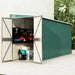 Wall-mounted Garden Shed Green 118x382x178 Cm Galvanised