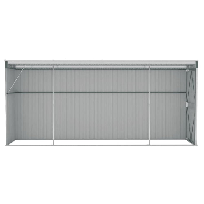 Wall-mounted Garden Shed Green 118x382x178 Cm Galvanised