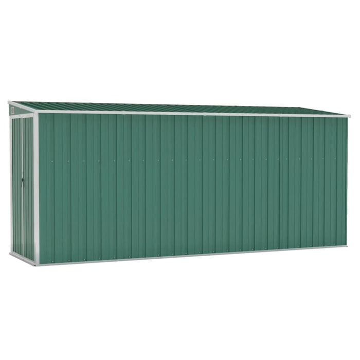 Wall-mounted Garden Shed Green 118x382x178 Cm Galvanised