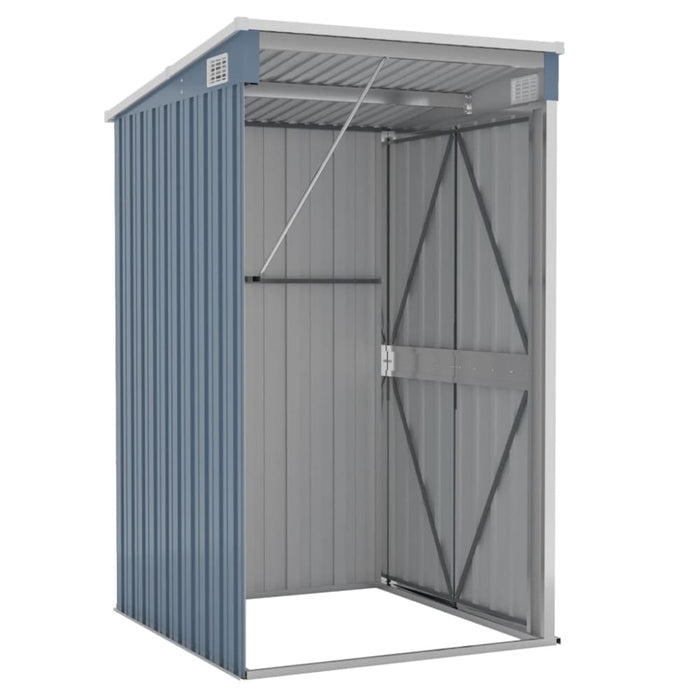 Wall-mounted Garden Shed Grey 118x100x178 Cm Galvanised